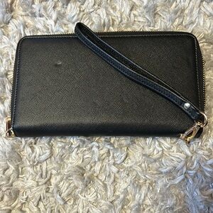 Black large wallet clutch